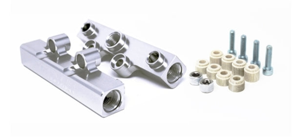 Torque Solution Top Feed Fuel Rails: 02-14 Subaru WRX / 07-18 STI - Silver - TS-SU-400S.2 for 2008-2021 Subaru WRX STI - fron