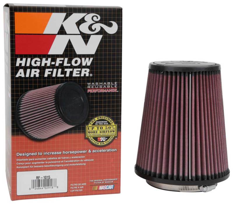 K&amp;N 6 inch OD-Base 4 1/2 inch OD-Top 7 Inch H Round Tapered Universal Air Filter - RF-1015