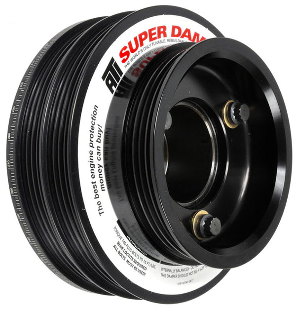 ATI Damper - 5.67in - Alum - (2) 4 Grv - Nissan RB26 - R32 Only - 1Pc - w/Power Steering Pulley - ATI918599 by ATI