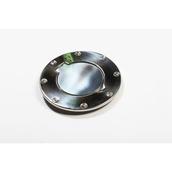 Rugged Ridge 97-06 Jeep Wrangler TJ Stainless Steel Non-Locking Gas Cap Door - 11134.01 for 1997-2006 Jeep Wrangler - front v