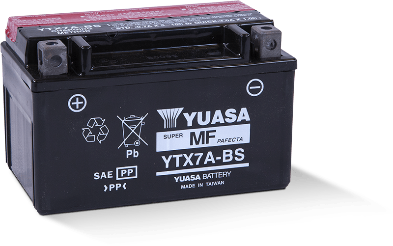 Yuasa YTX7A-BS Maintenance Free AGM 12 Volt Battery
