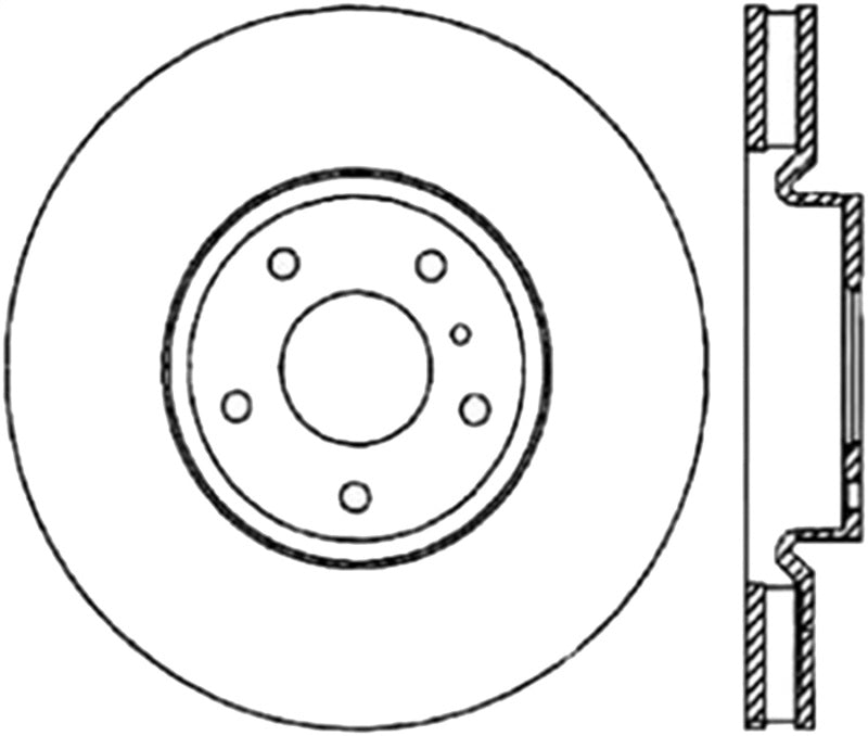 StopTech Slotted &amp; Drilled Sport Brake Rotor - 127.42076R