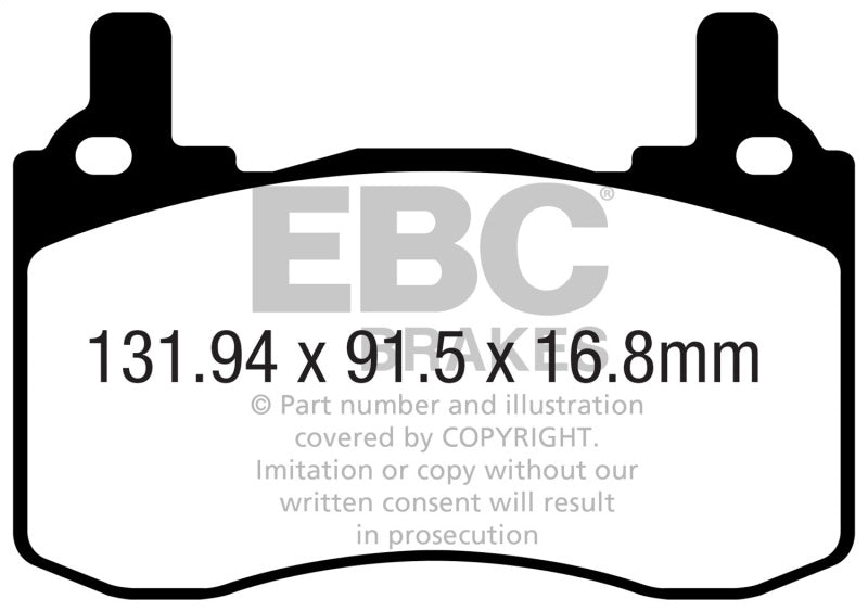 EBC 2017+ Kia Stinger 3.3L Twin Turbo Redstuff Rear Brake Pads - DP32357C