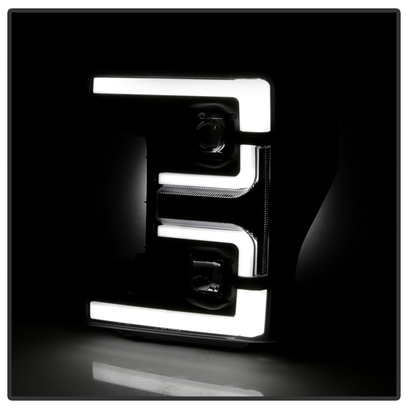 Spyder 17-18 Ford F250/F350/F450 Halogen Model Only -White Light Bar- Black- PRO-YD-FS17HALSI-BK - 5087850