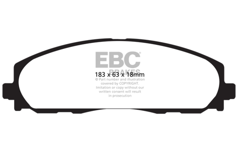 EBC 12+ Chrysler Town & Country 3.6 Yellowstuff Front Brake Pads - DP41888R