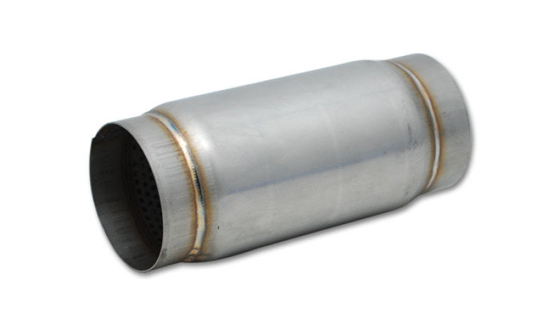 Vibrant SS Race Muffler 4in inlet/outlet x 5in long - 17975