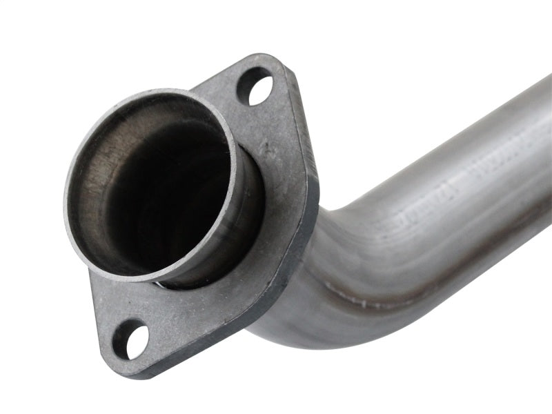 aFe Power Twisted Steel Y-Pipe Stainless Steel 2.5in 12-14 Jeep Wrangler V6 3.6L - 48-46208