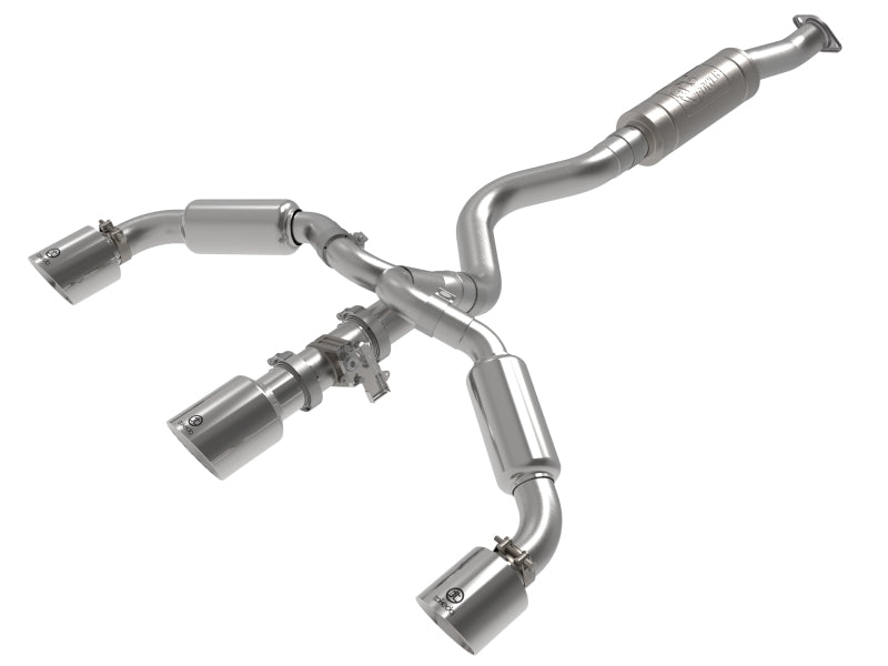 aFe 23-24 Toyota GR Corolla L3 1.6L (t) Gemini XV 3in to 2-1/2in Cat Back Exhaust w/ Polished Tips