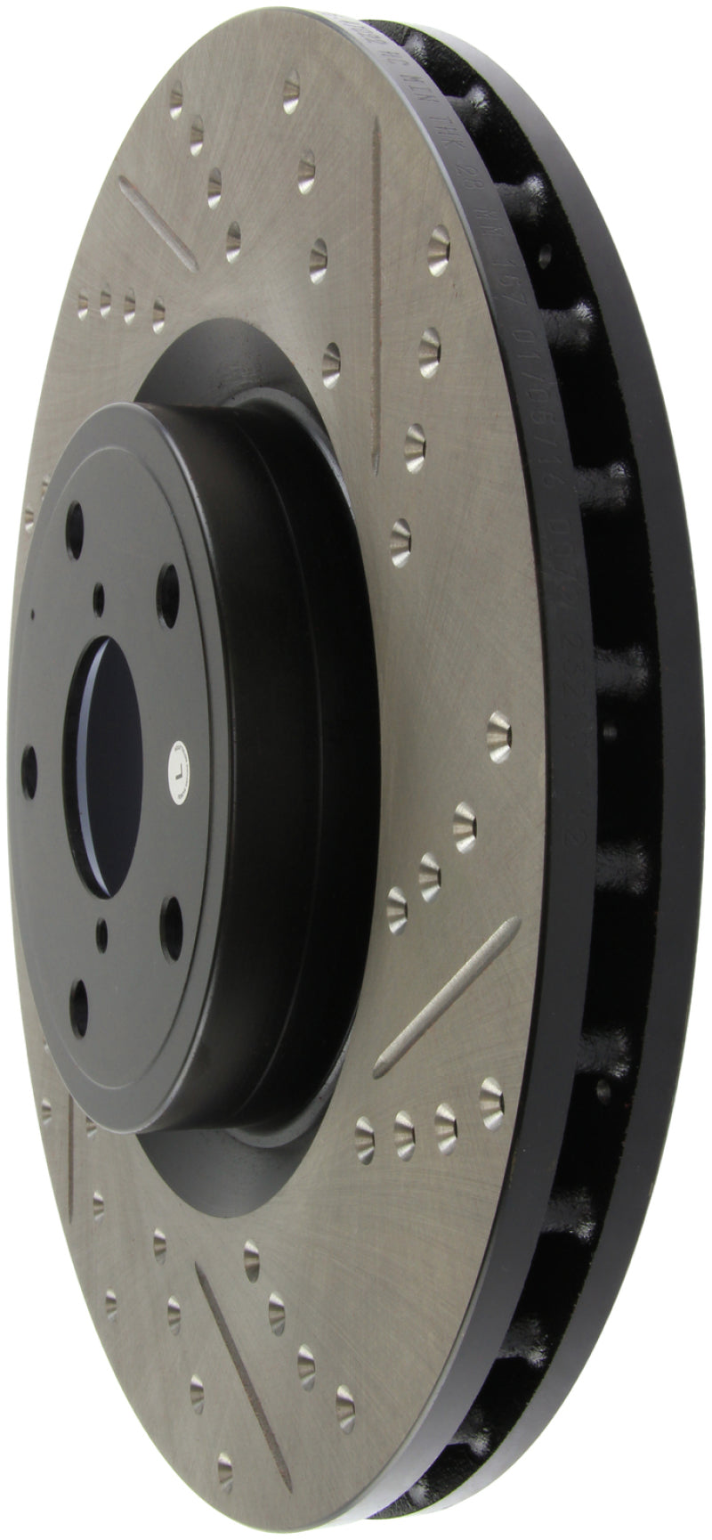 StopTech 05-10 Subaru Impreza WRX/STi Slotted & Drilled Left Front Rotor - 127.47022L for 2005-2014 Subaru Impreza - addition