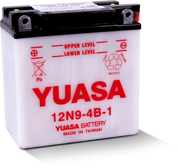 Yuasa 12N9-4B-1 Conventional 12 Volt Battery - YUAM2290B for 2001-2009 Kawasaki BN125 Eliminator