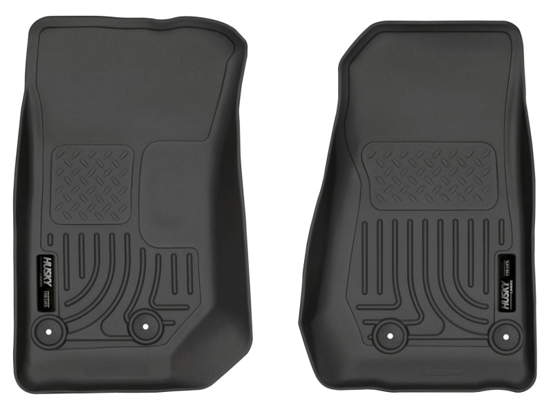 Husky Liners 14 Jeep Wrangler 2/4 Door Weatherbeater Black Front Floor Liners - 18041