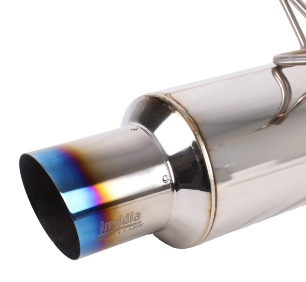 Invidia 2022+ Subaru WRX Single N1 Titanium Burnt Tip Cat-back Exhaust - HS22SW4GTT for 2022-2025 Subaru WRX