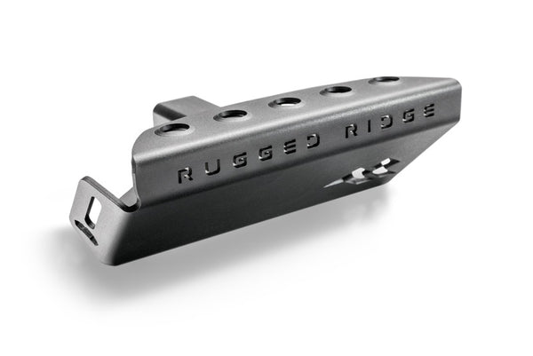 Rugged Ridge 07-23 Jeep Wrangler JK/JKU/JL/JLU & 20-23 Gladiator Hitch Skid Plate 2in. Rec - Tex Blk - 18013.01 for 2007-2026