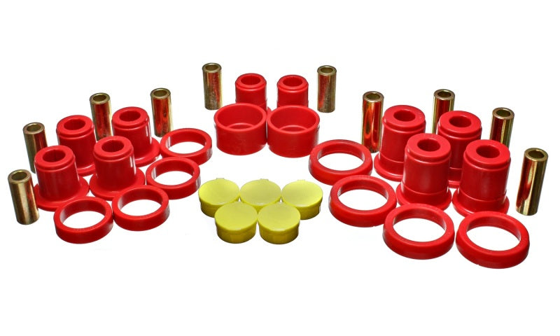 Energy Suspension 02-07 GM SUV Red Rear End Control Arm Bushing Set - 3.3194R for 2000-2010 GMC Yukon - angle view