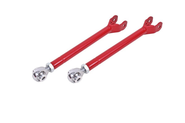 BMR 08-17 Challenger Lower Trailing Arms w/ Single Adj. Rod Ends - Red - LTA111R for 2008-2020 Dodge Challenger - front view