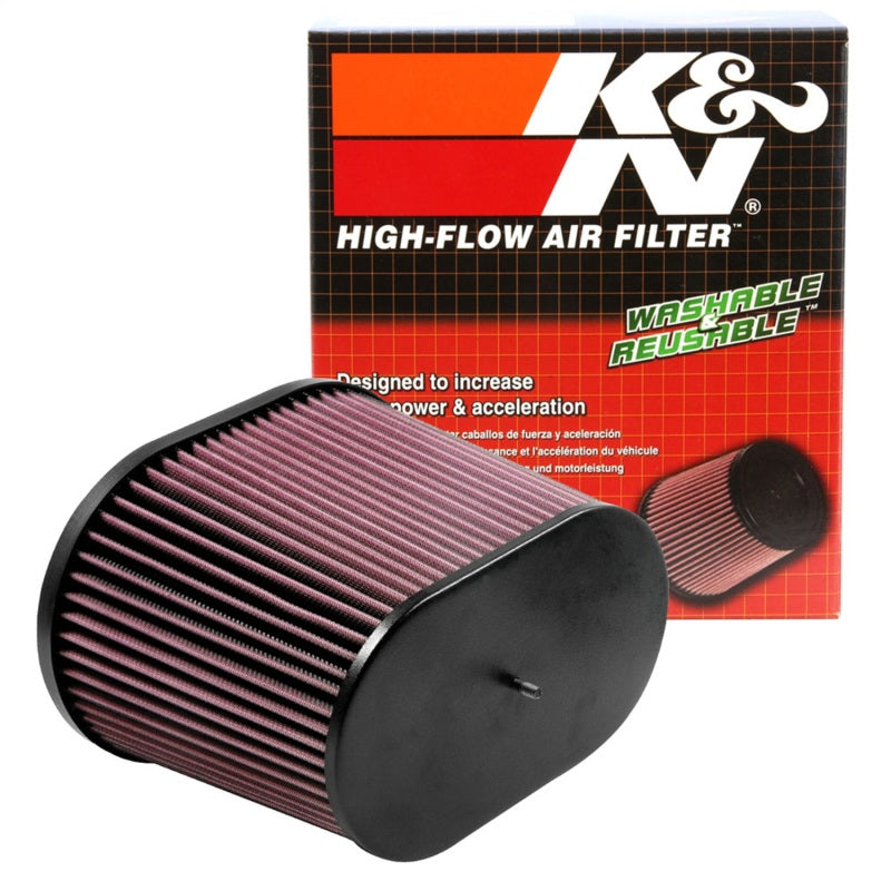 K&N Universal Air Filter - Oval Straight - 3.688in Flange ID x 10.25in Base O/S Length x 7.875in H - RC-5178