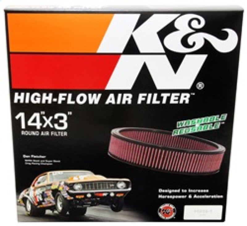 K&amp;N Replacement Air Filter GM CARS &amp; TRUCKS, V8, 1966-84 - E-1650