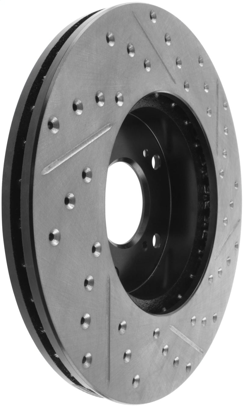 StopTech 06-08 Civic GX / 02-04 CR-V / 98-02 Honda Accord V6 / 03-07 Accord 4 cyl/V6 MT Slotted & D - 127.40036R