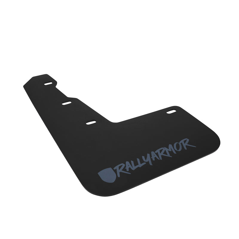 Rally Armor 15-21 Subaru WRX &amp;amp; STI Black Mud Flap Grey Altered Font Logo - MF32-UR-BLK/GRY-X