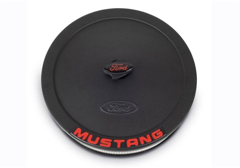 Ford Racing Air Cleaner Kit - Black Crinkle Finish w/ Red Mustang Emblem - 302-362
