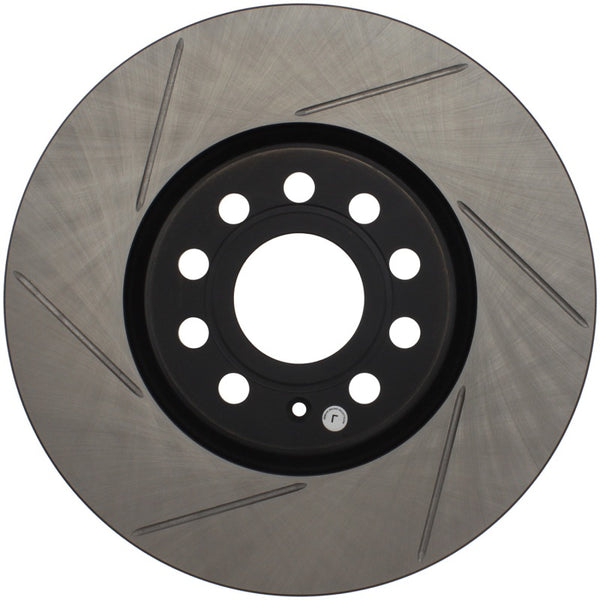 StopTech VW Mk7 Golf GTI non PP Power Slot Slotted Rotor - Front Right - 126.33098SR for 2008-2023 Audi TT - front view