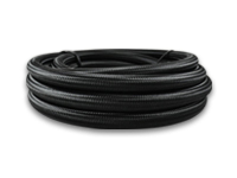 Vibrant -6 AN Black Nylon Braided Flex Hose .56in ID (150 foot roll)