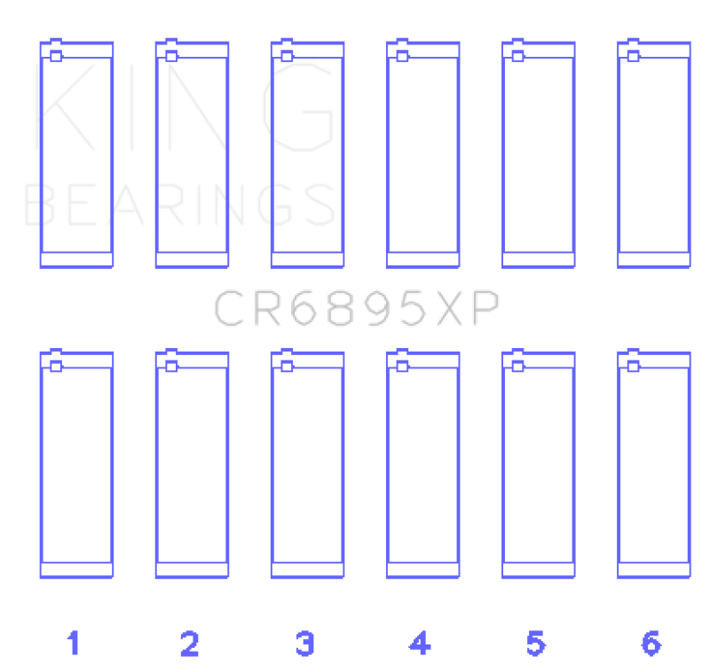 King Ford EcoBoost 3.5L V6 Connecting Rod Bearing Set (Set of 6)