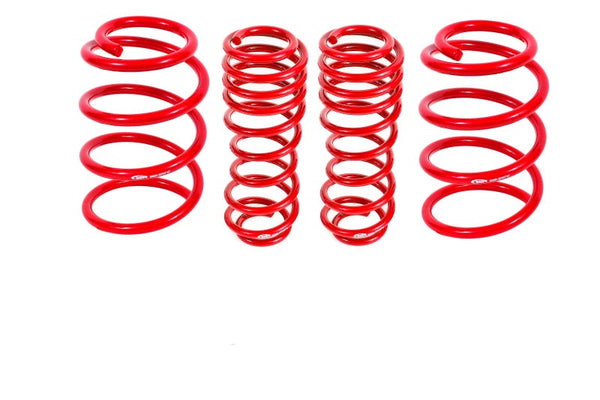 BMR 07-14 Shelby GT500 Performance Version Lowering Springs (Set Of 4) - Red - SP070R for 2007-2014 Ford Mustang - front view
