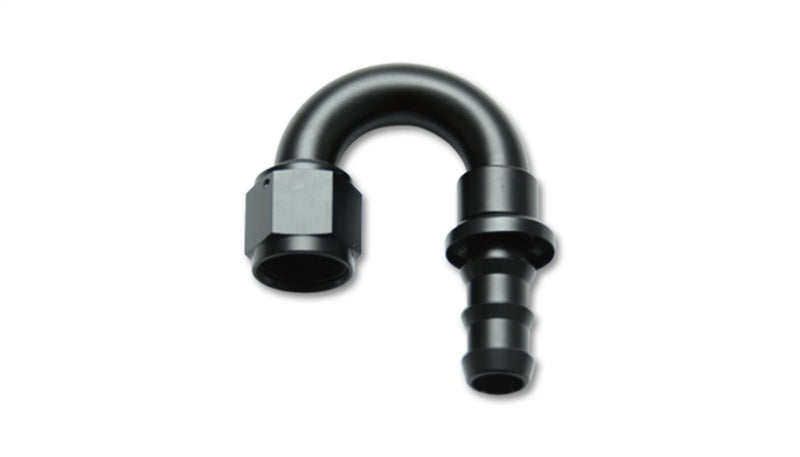 Vibrant -10AN Push-On 180 Deg Hose End Fitting - Aluminum - 22810