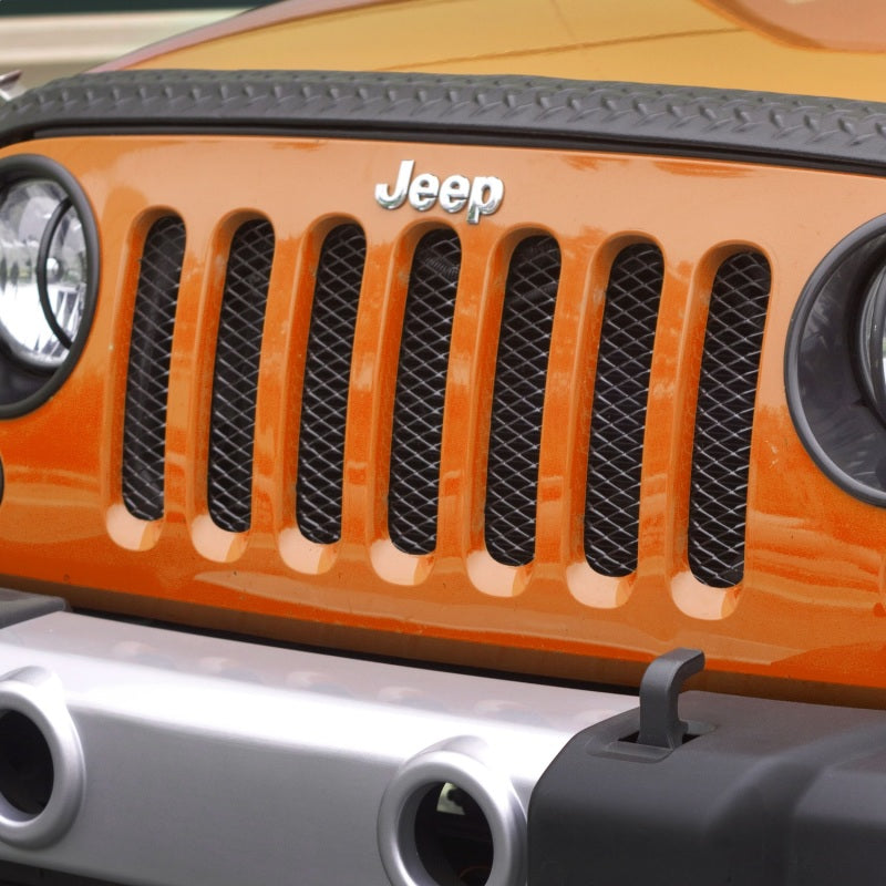 Rugged Ridge Mesh Grille Insert Black 07-18 Jeep Wrangler - 11401.31