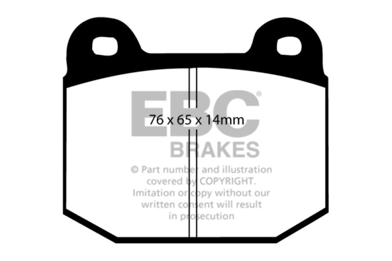 EBC 03-04 Infiniti G35 3.5 / 06+ WRX STi (Manual) (Brembo) Yellowstuff Rear Brake Pads - DP41537R