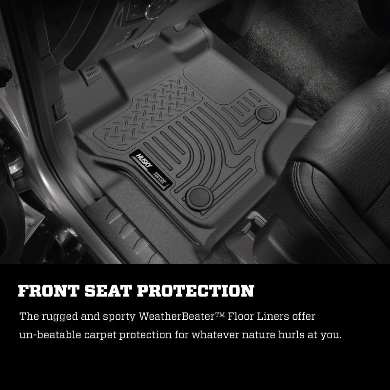 Husky Liners 21-24 Ford F-150 SuperCrew Weatherbeater Black Front &amp; 2nd Seat Floor Liners - 94121