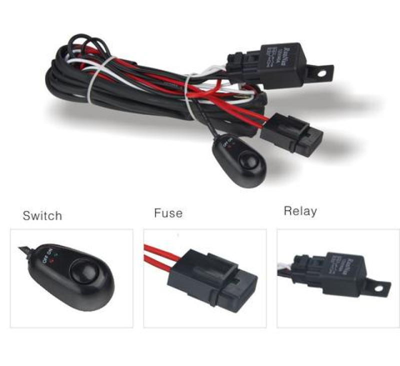DV8 Offroad Wiring Harness w/ Relay &amp; Switch - WIRE HARNESS