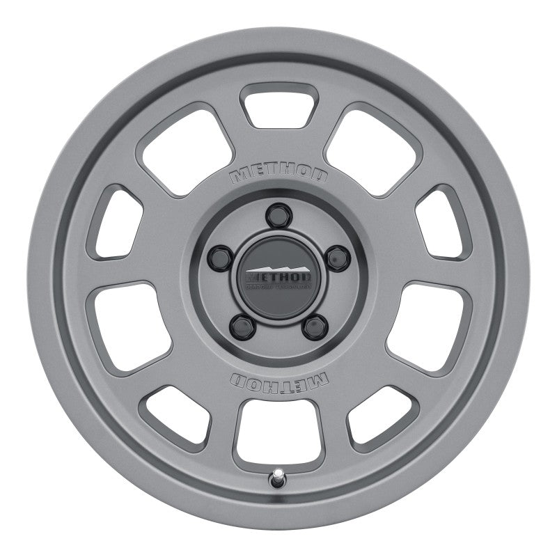 Method MR705 17x8.5 0mm Offset 5x5 71.5mm CB Titanium Wheel - MR70578550800