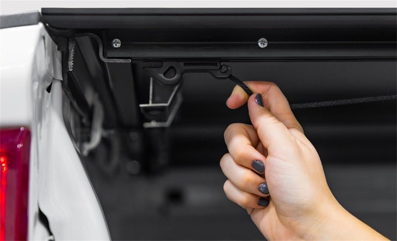 Access LOMAX Tri-Fold Cover 16-20 Toyota Tacoma 6in Box Split Rail - Black Urethane - ACCB3050029