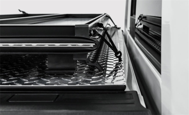 Access LOMAX Tri-Fold Cover 16-20 Toyota Tacoma 6in Box Split Rail - Black Urethane - ACCB3050029