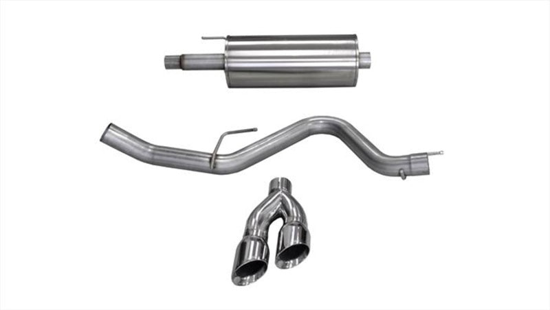 Corsa 2015 Ford F-150 5.0L V8 (Super Crew Cab) Polished Sport Single Side Dual 4in Tips CB Exhaust - 14837