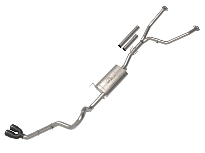 aFe 22+ Toyota Tundra V6-3.5L (tt) Vulcan Series 2.5in to 3in 304 SS Cat-Back Exhaust w/ Black Tip - 49-36061-B