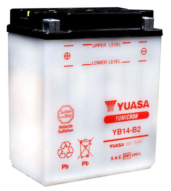 Yuasa YB14-B2 Yumicron CX 12 Volt Battery - YUAM224B2IND by Yuasa Battery