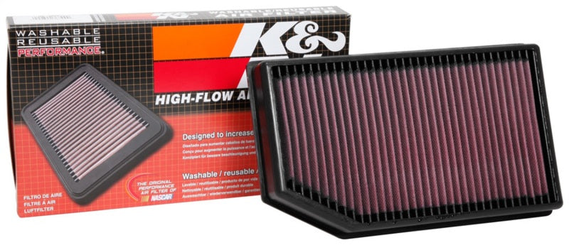 K&N 2018 Jeep Wrangler JL 2.0L/3.6L F/I Drop In Air Filter - 33-5076