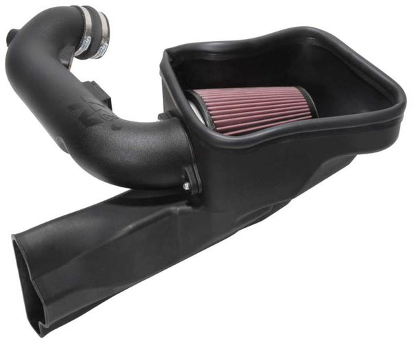 K&N 2018 Ford Mustang GT V8 5.0L F/I Aircharger Performance Intake - 63-2605 for 2018-2023 Ford Mustang - front view