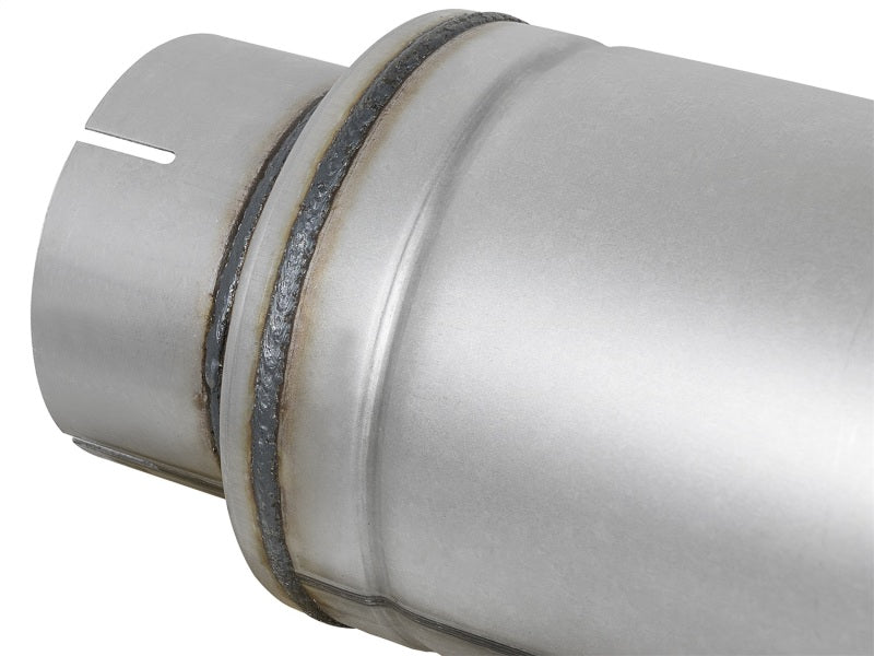 aFe ATLAS Aluminized Steel Muffler 5in Center/Center 24in L x 7in Diameter - Round Body - 49M00023
