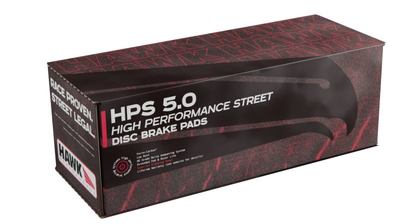 Hawk 2006-2006 Mazda MX-5 Miata Club Spec HPS 5.0 Front Brake Pads - HB522B.565 for 2006-2014 Mazda MX 5 Miata - side view