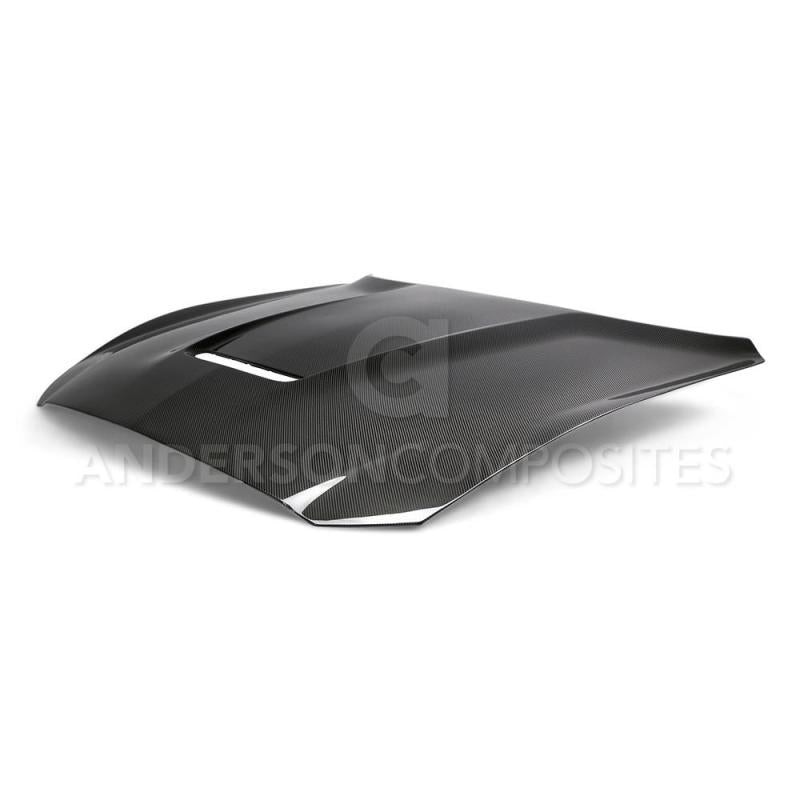 Anderson Composites 2015-2017 Ford Mustang Shelby GT350 Double Sided Carbon Fiber Hood - AC-HD15FDMU350-OE-DS