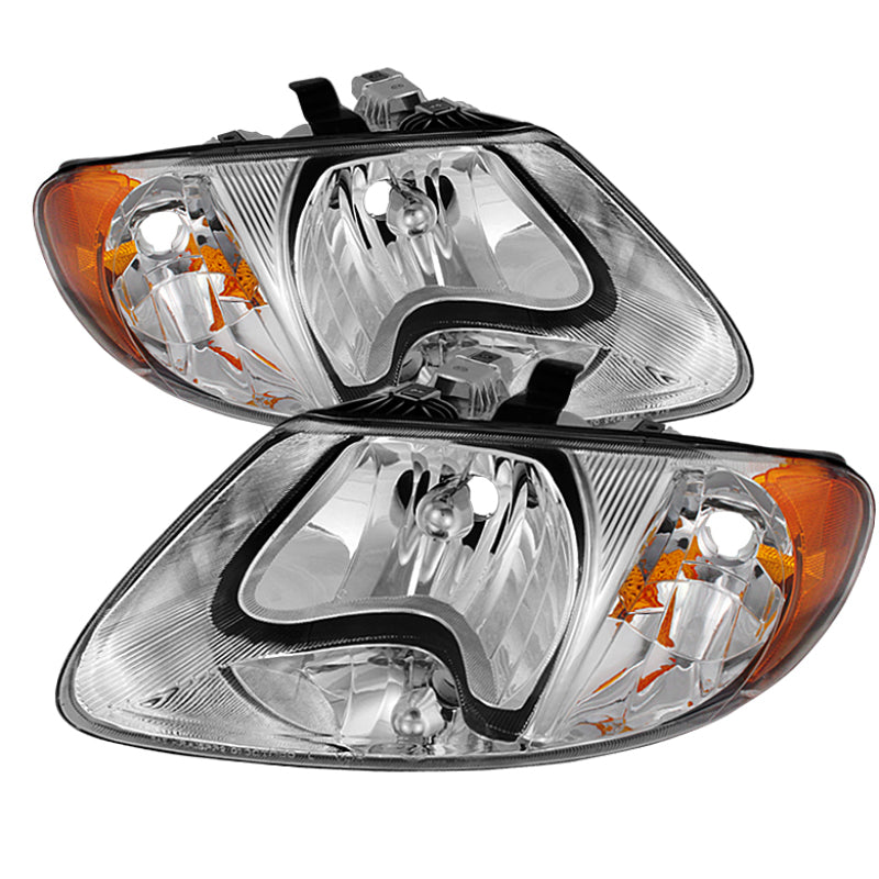 Xtune Chrysler Voyager &amp; Grand Voyager 01-03 Crystal Headlights Chrome HD-JH-DCA01-AM-C - 9024894