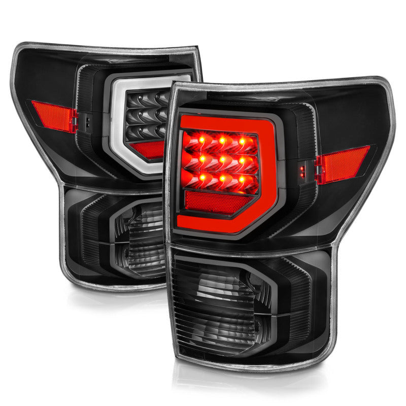 Anzo 07-11 Toyota Tundra Full LED Tailights Black Housing Clear Lens G2 (w/C Light Bars) - 311386