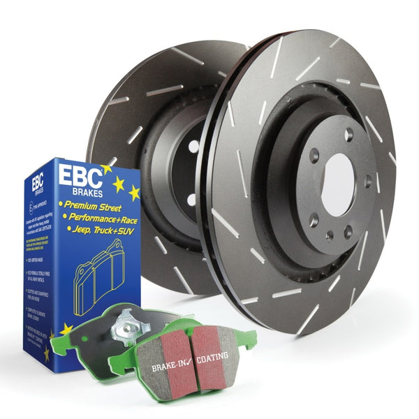 EBC S2 Kits Greenstuff Pads and USR Rotors S2KR2607 for 2019-2026 Genesis G70 - front view