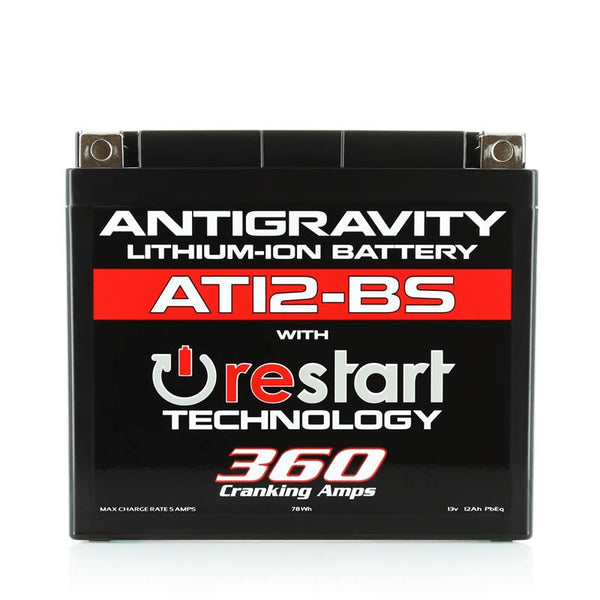 Antigravity AT12BS RE-START Battery 12 Ah 360 CA by AntiGravity Batteries - front view