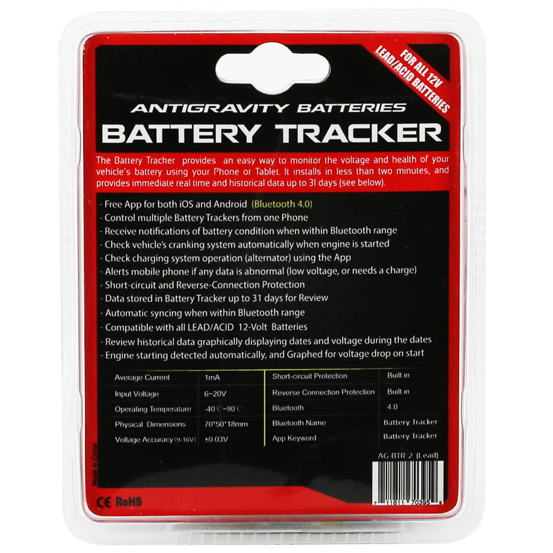 Antigravity Battery Tracker (LEAD-ACID)