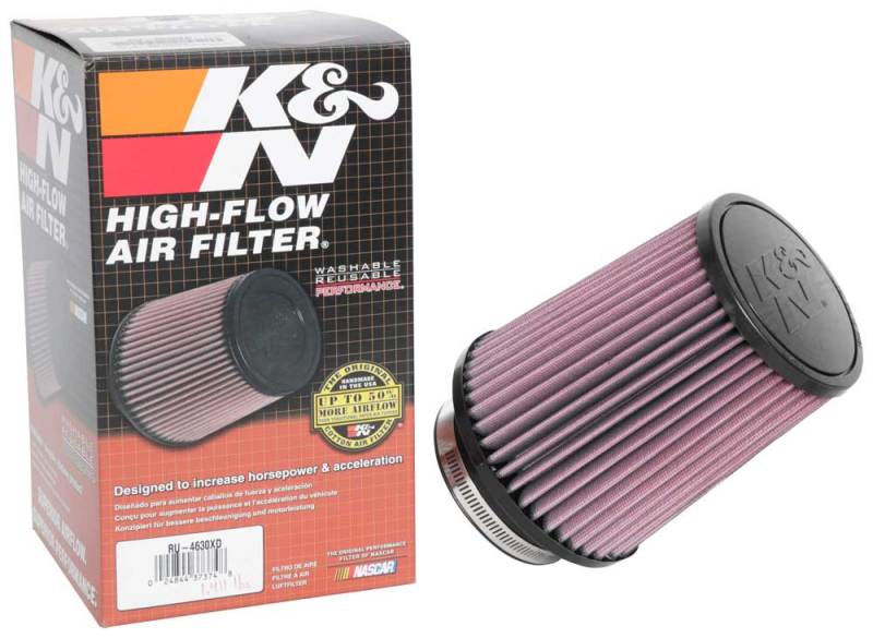 K&amp;N Universal Air Filter 3-1/2in Flange / 5-1/2in Base / 4-1/2in Top / 6-1/2in Height - RU-4630